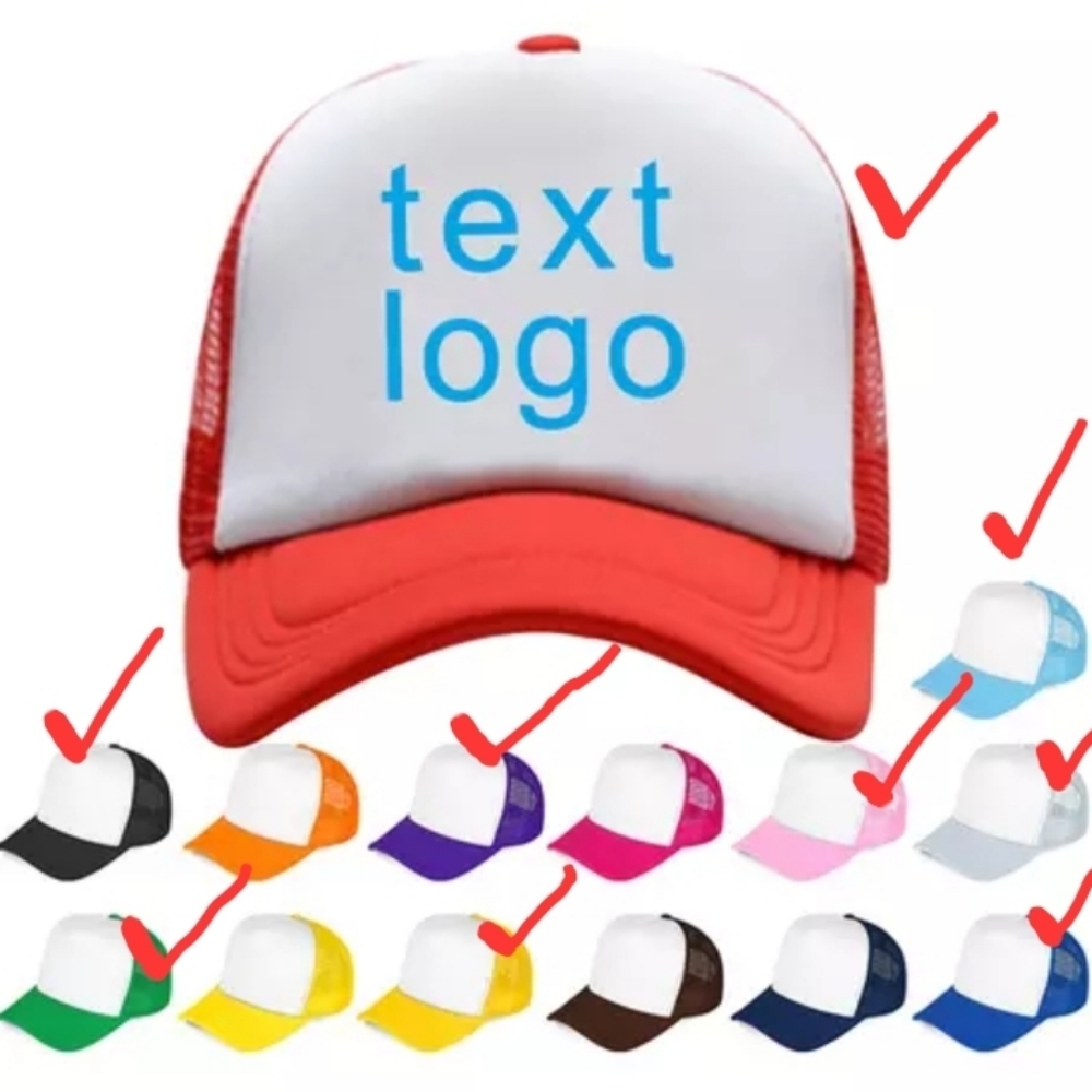 Custom Made Hat Only Text Upper Case and Lower Case Letters (No Image)